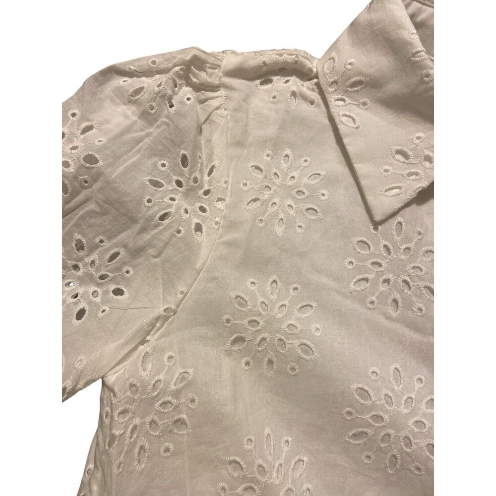 Anthropologie Beulah Women’s White Embroidered Dress sz Small long sleeve - Picture 9 of 15